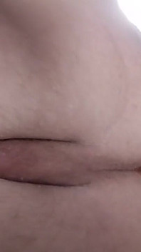 Anal masturbation with the sausage