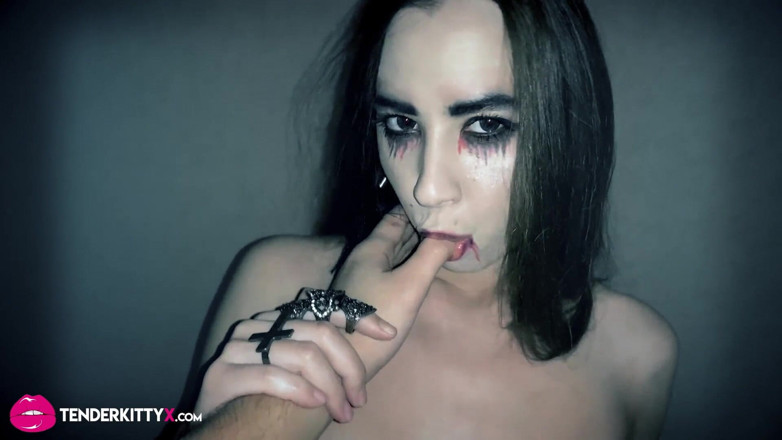Tender Kitty: Black Witch Have Fun on Halloween2019 and Seduces the Virgins -...