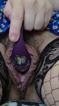 Black Stocking Fat Pussy Vibrator Creamy Orgasm