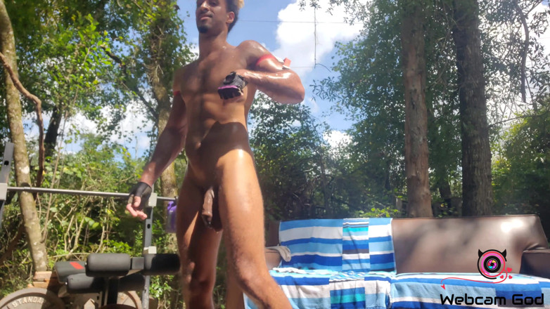 Arthur Eden aka Webcam God: Sweaty workout + release (4K)