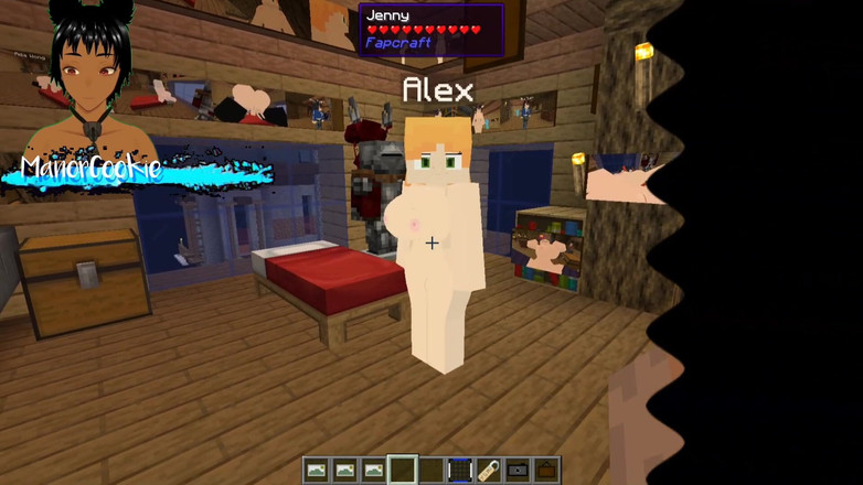 Manor Cookie: Minecraft Jenny Mod fapcraft的Alex！来自Minecraft，她想要以不同的方式和性姿势操steve