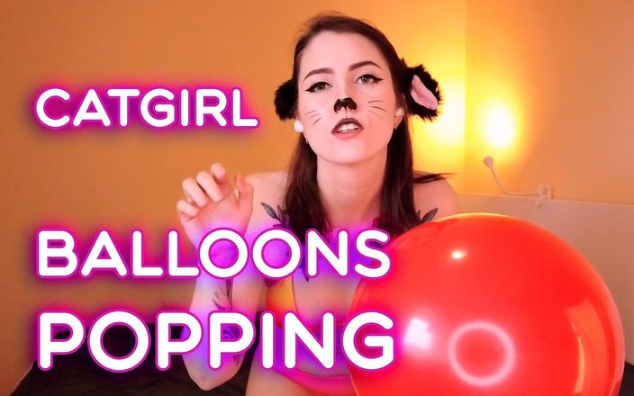 Stacy Moon: Кошечка обожает попать воздушные шары