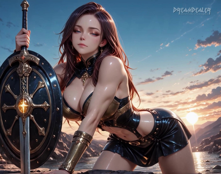 DreamDealer: 워리어 프린세스 아리아 - 전투 POV 후 - Ai 생성