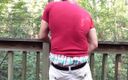 TJenner: Jerking off in the Woods on a Walkway. Sagging in...