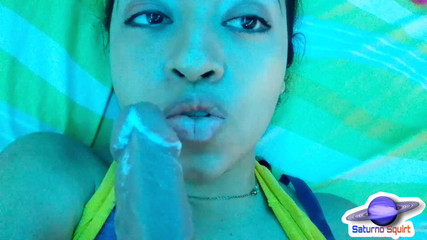 Saturno Squirt: Titan Stříkání Intenzivní masturbace s kundičkou Krém, Lízání tlustého bílého...