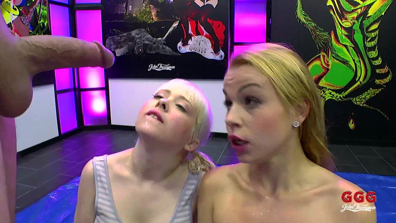 German Hardcore Gangbang: Rebecca Black &amp; Cherry English Wild Ggg Bukkake