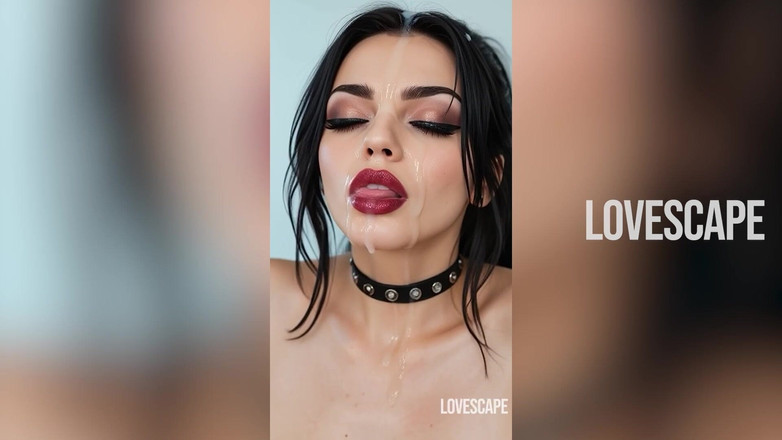 Lovescape: Chica gótica con enormes tetas follada