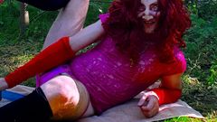 Demon Bitch: Hot Horny Demon Bitch Having Fun Alone in the Forest