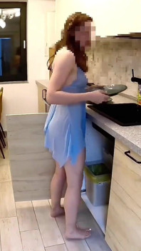 Kitchen Sex, Hardcore Fuck for Perfect Body Babe, Sexy Blonde Cooking Dinner in the Kitchen Gets Fucked Hard Till She Squirts