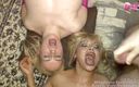 EroCom: Två bystiga blondiner som har en het avsugning orgie