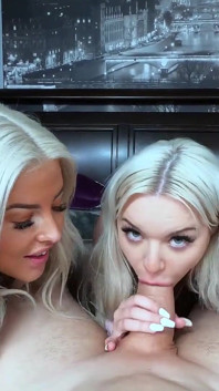 Estudantes de intercâmbio Lana Rose e Little Louise compartilham um pau enorme!
