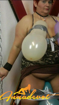 BDSM Balloon Play - My Master Often Has Crass Ideas and Today Bursting Balloons on My Tits and My Shaved Cunt