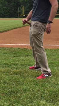 Jerking off on the Baseball Field by Home Plate