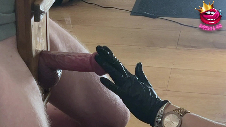 BJQueen and Rod: Primer plano - dominatrix pista la polla hasta el orgasmo arruinado...