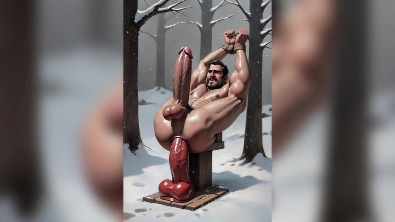 AI gay porn: Người đàn ông cu to đụ cu giả