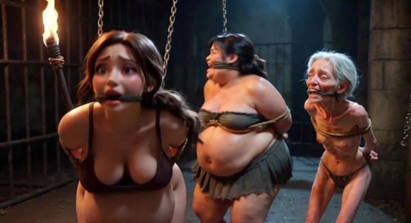 YOUR BEST FANTASY: Weak Trio: Pregnant, SSBBW and Granny Tied up in Bondage...