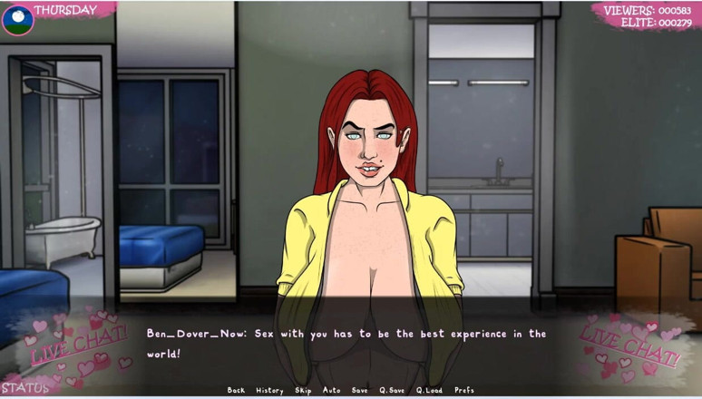 XXX Games Bunk: Lust Town - Gameplay - Roleplay - Camshow 2- Exposed Herself Completely