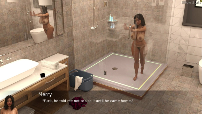 Porny Games: Project hot wife - Naked wife blocked on the shower 12