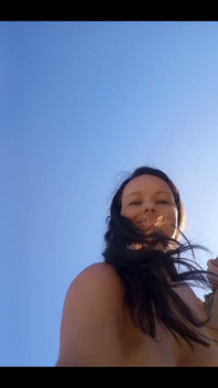 Showing off my pussy for you out in the mountains