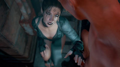 Why fuck so hard: Model Cosplay Cina kurus 3D berkongkek handjob