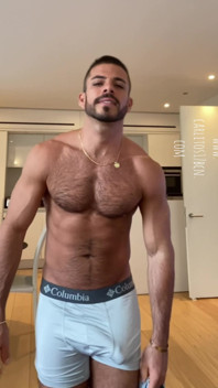 Showing My Big Cock in White Shorts.