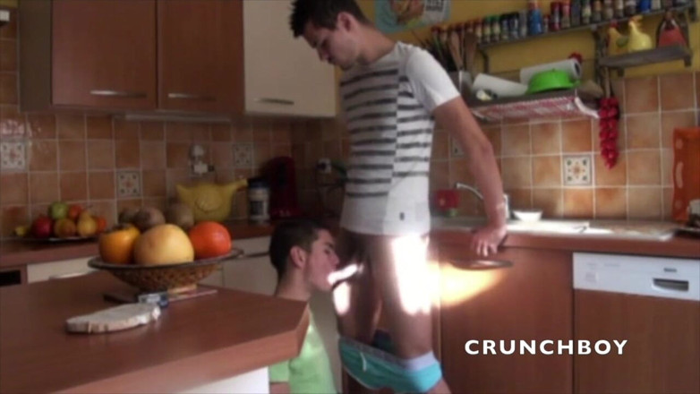 Crunch Boy: Brian fuck by max in the kitchen in the morning