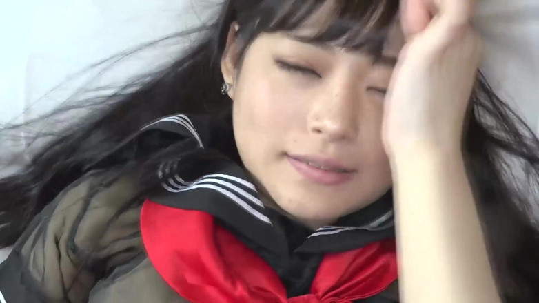 Asians in love: Pretty Asian teen uniform creampie