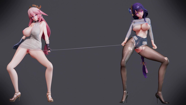 MikuMotion: Bar und Kamiko schokoladen-sahne-duo striptease