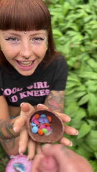 Naughty Bunny in the Wild!cum on Egg