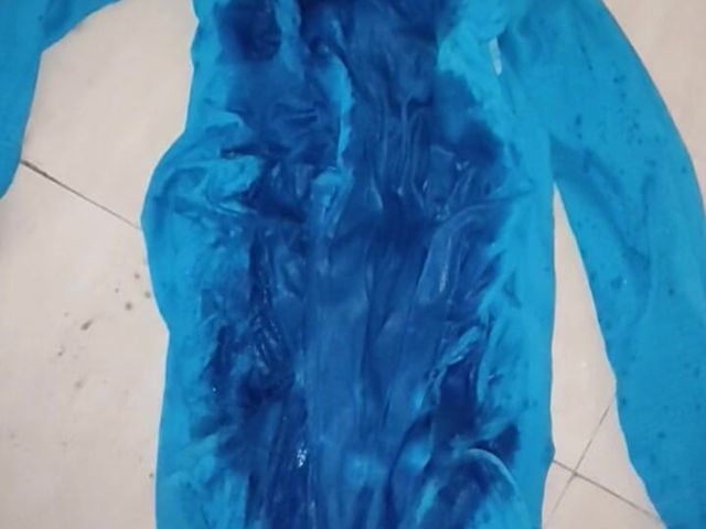 44 Pissing on Nurse Suit Salwar in Fitting Room (Satin and silky)