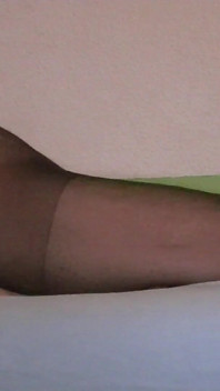 Zwarte panty's Bult Masturbatie