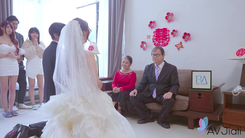 AV Jiali: Groom gets cucked by sakura on his wedding night
