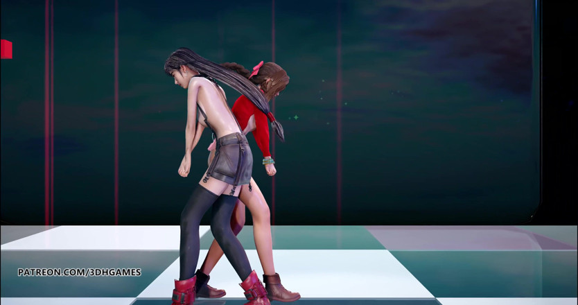 3D-Hentai Games: Berry good - Mellow mellow, Tifa Lockhart Aerith, danza nuda final...