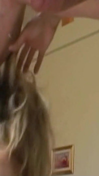 Blonde Sexy Teen Gwen with Hairy Pussy Fucked in the Kitchen