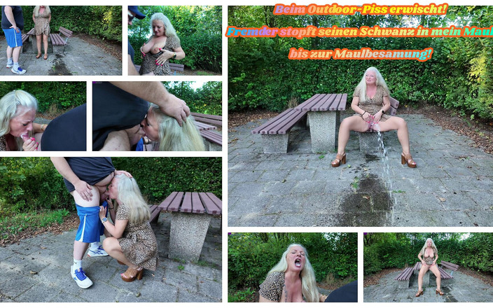 Rosella Extrem: 在户外撒尿被抓包！陌生人把他的鸡巴塞进我的嘴里，直到他射在我嘴里！