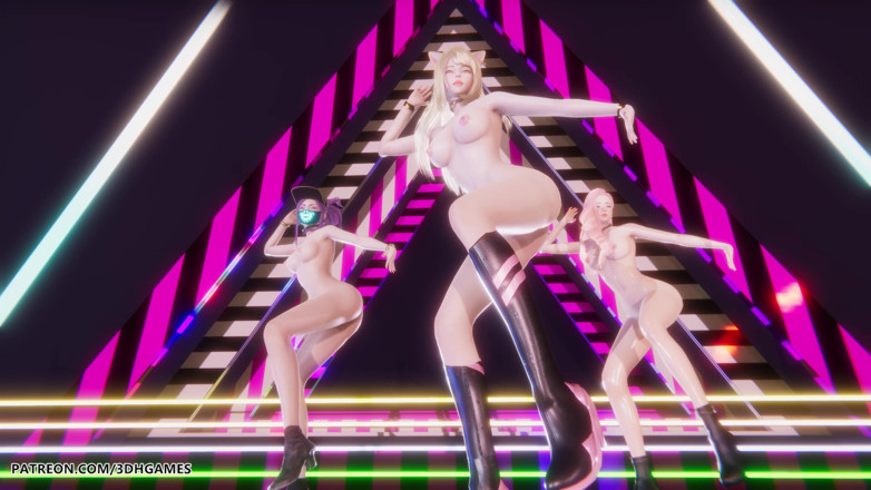 3D-Hentai Games: [mmd] Blackpink - Whistle Ahri Akali Seraphine Sexy Naked League of...