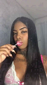 Ebony Pearl Lolipop Teasing!