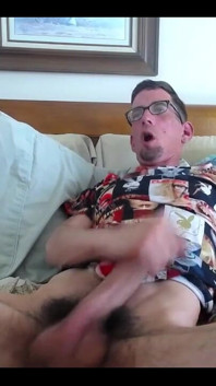 Masturbating