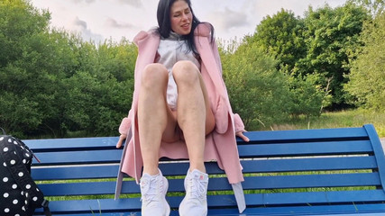 Thumbnail of Outdoor Naked Gaping Pussy and Pissing