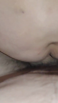 Blowjob in a Condom and Licking the Balls