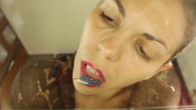 TheoryOfSex: Giantess Julia V Earth is eating tiny man