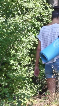 Sexy Teen Goes to Forest to Strip and Play with Herself