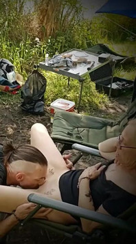 MILF Blowjob and Eating Pussy Outdoor