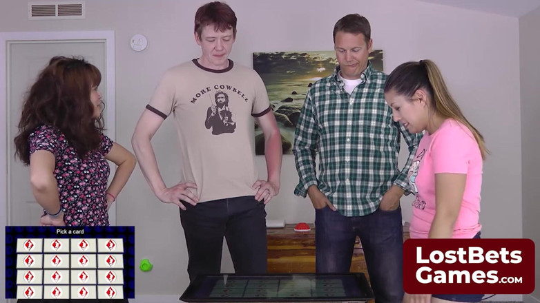 Lost Bets Games: Tessa, Jesse, Jake, and Leilani Bring in a Cards Strip...