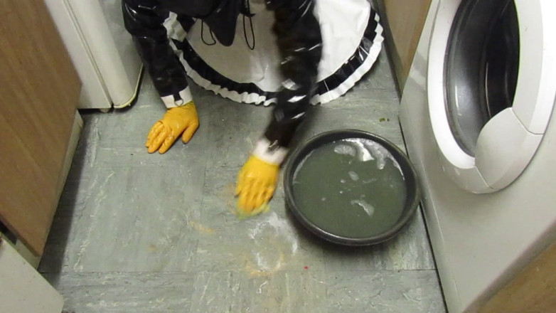 Lilly Disgrace: Worthless Sissy Scrubbing Filthy Floor