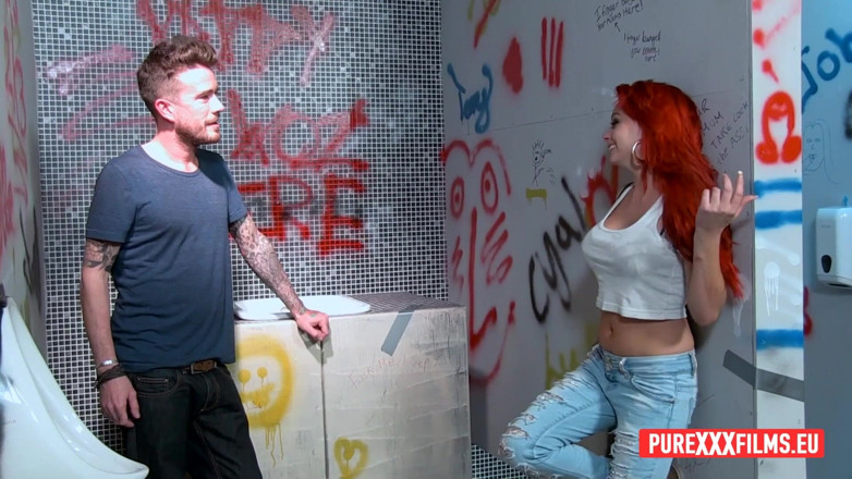 Pure XXX Hardcore: Busty redhead babe banged by a big cock dude in...