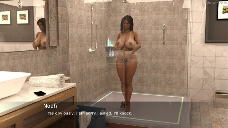 Porny Games: Proyecto esposa caliente - esposa desnuda bloqueada en la ducha 12