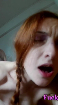 Redhead Skinny Amateur Fucked by Mature Fat Man