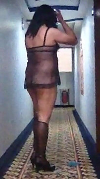 Hotel Hallway Sissy Exhibitionist Whore