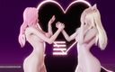 3D-Hentai Games: [MMD] Apink Chobom - подражательница Ahri Seraphine, сексуальная стриптиз, Лига легенд, хентай без цензуры